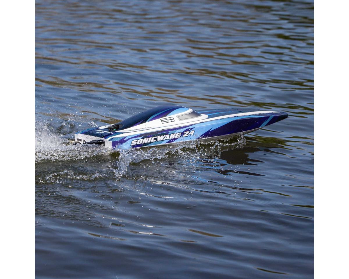 Pro Boat Sonicwake 24" Self-Righting RTR Deep-V Brushless Boat (Blue)