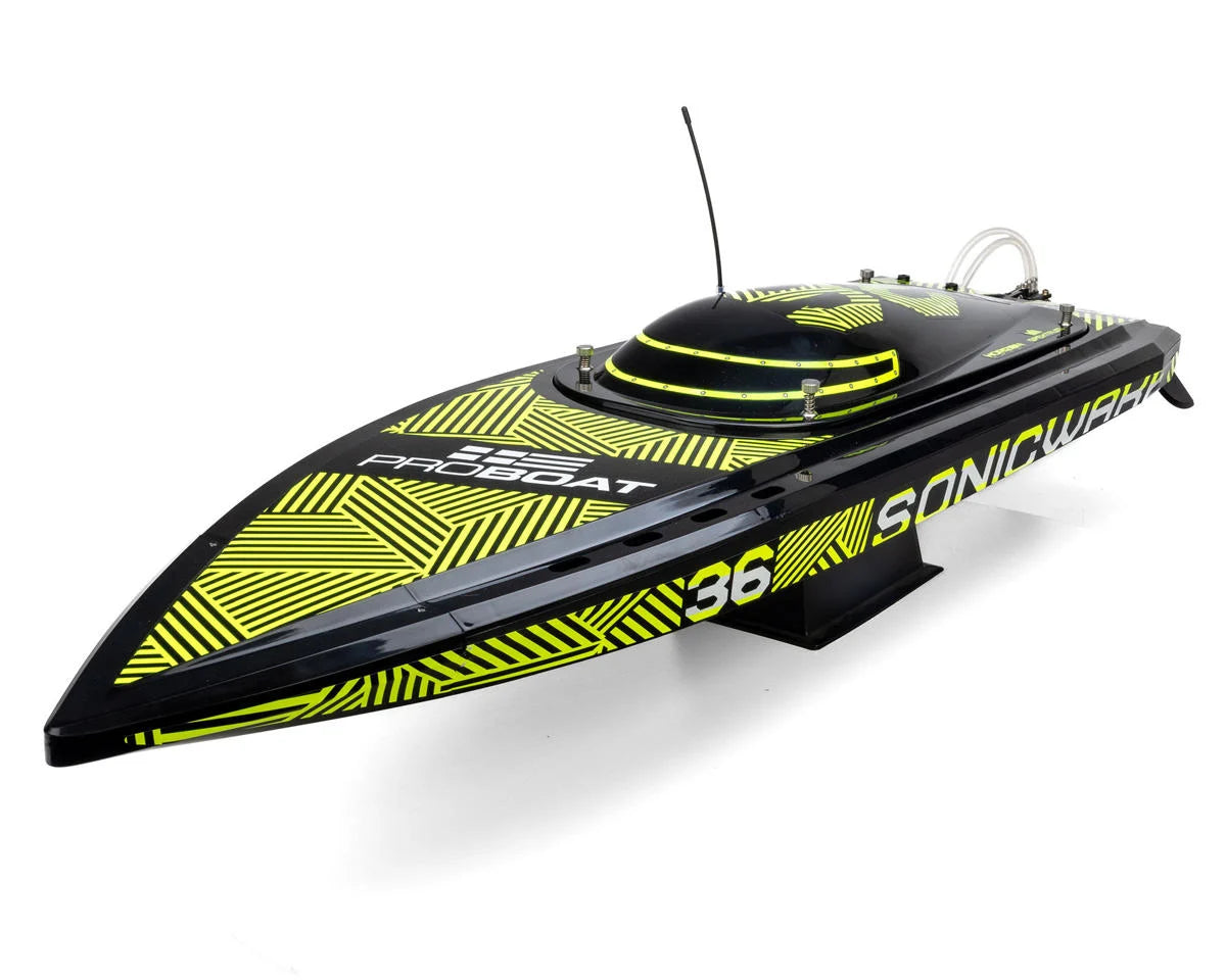 Pro Boat Sonicwake 36" V3 Self-Righting RTR V-Hull Brushless Boat (Black)