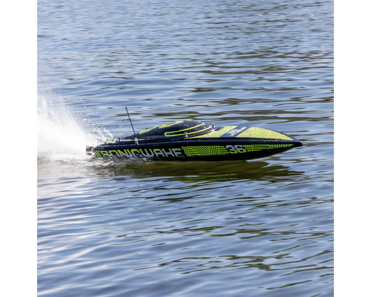 Pro Boat Sonicwake 36" V3 Self-Righting RTR V-Hull Brushless Boat (Black)