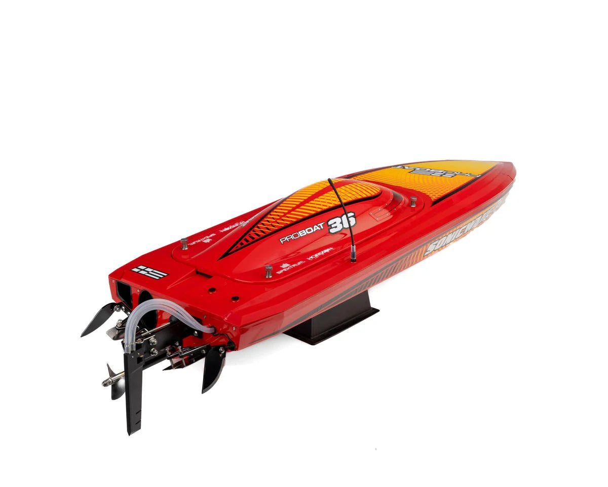 Pro Boat Sonicwake 36" V3 Self-Righting RTR V-Hull Brushless Boat (Red)