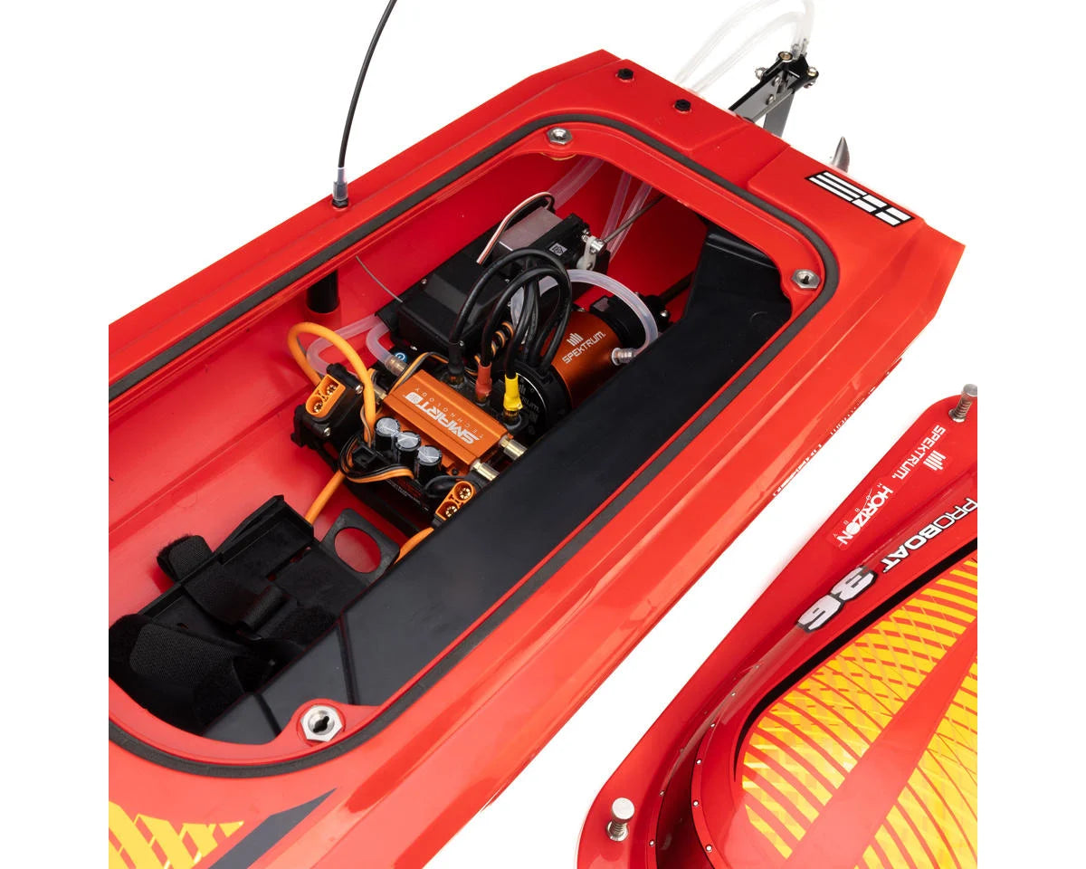 Pro Boat Sonicwake 36" V3 Self-Righting RTR V-Hull Brushless Boat (Red)