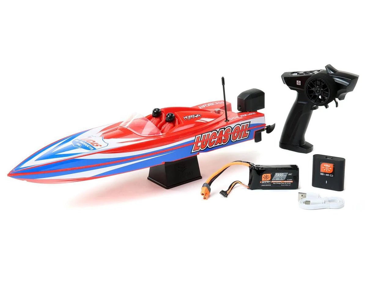 Pro Boat 17" Power Boat Racer Deep-V RTR Brushless Boat (Lucas Oil)