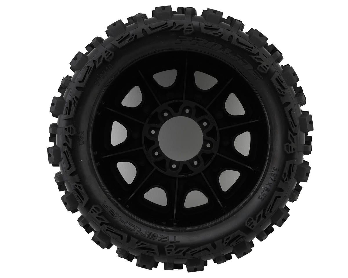 Pro-Line Trencher 5.7" Pre-Mounted Tires w/Raid Wheel (Black) (2) w/24mm Hex