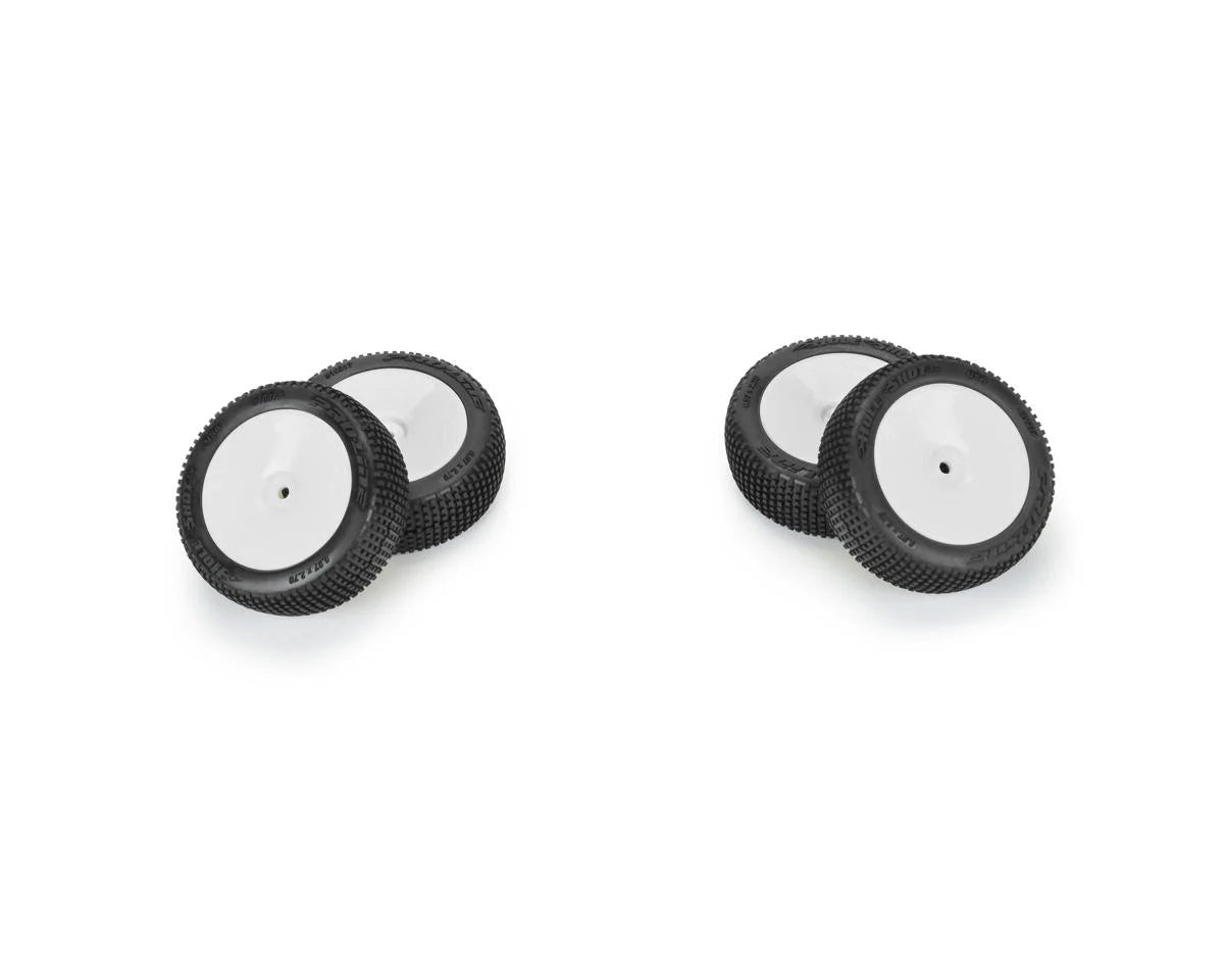 Pro-Line Hole Shot 3.0 1.9" Pre-Mounted Buggy Tire (White) (4) (M3) (Typhon Grom) w/Velocity Wheel