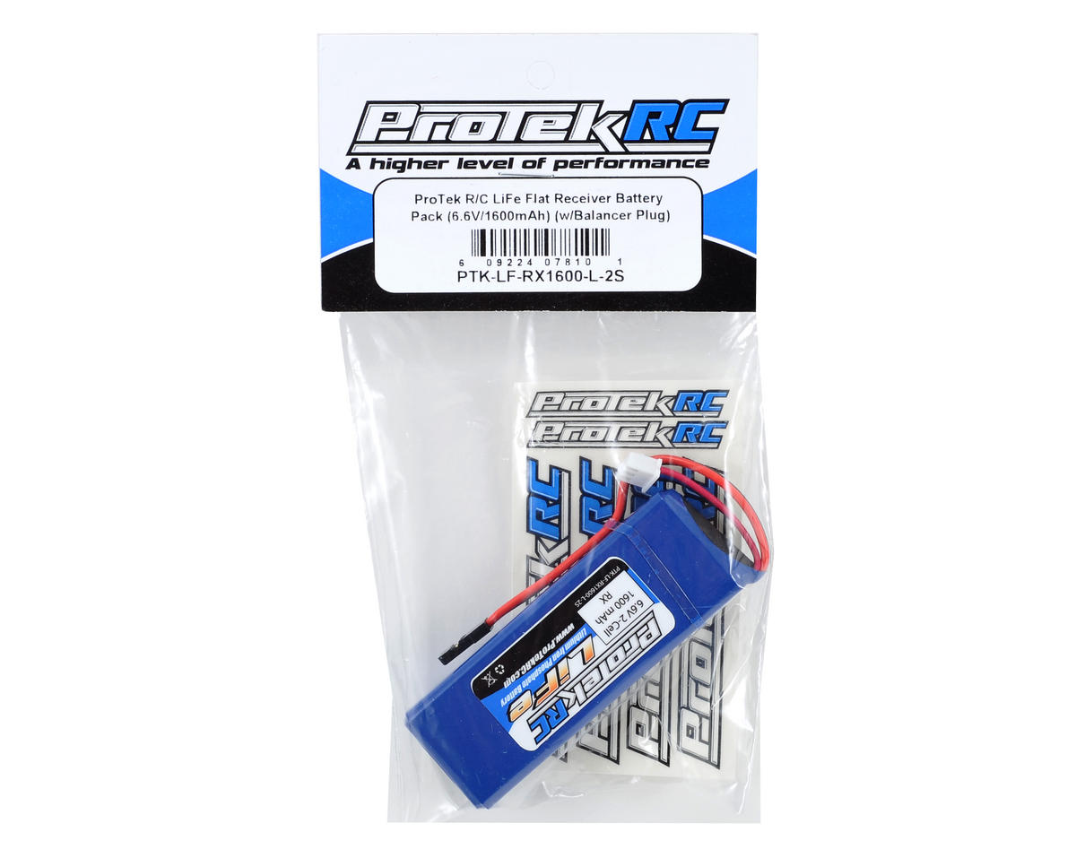 ProTek RC LiFe Receiver Battery Pack (Mugen/AE/8ight-X) (6.6V/1600mAh) (w/Balancer Plug)
