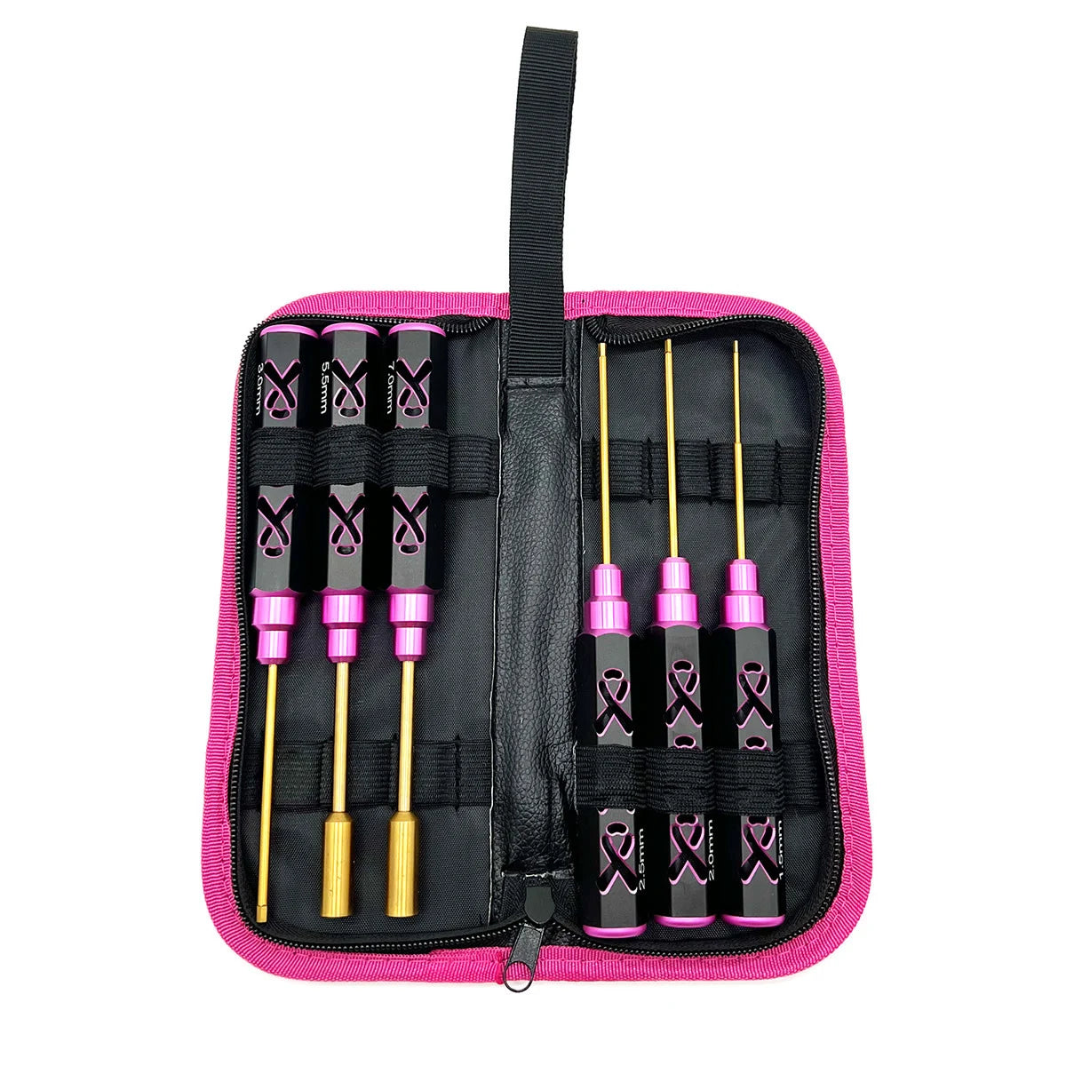 Racers Edge Breast Cancer Awareness 6-Piece Hex & Nut Driver Set
