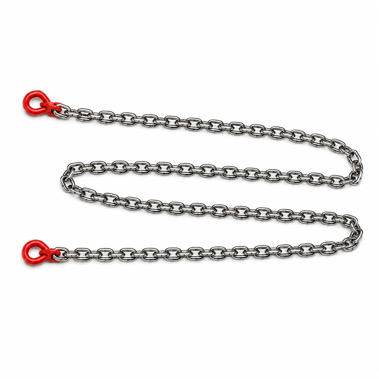 IMEX 1/10 Crawler High End Metal Trailer Hook and Silver Chain Set (Red)