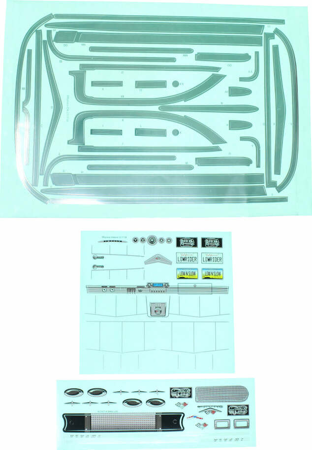 59" Impala Trim and Interior Decals with Chrome Body Trim Decals(1set)