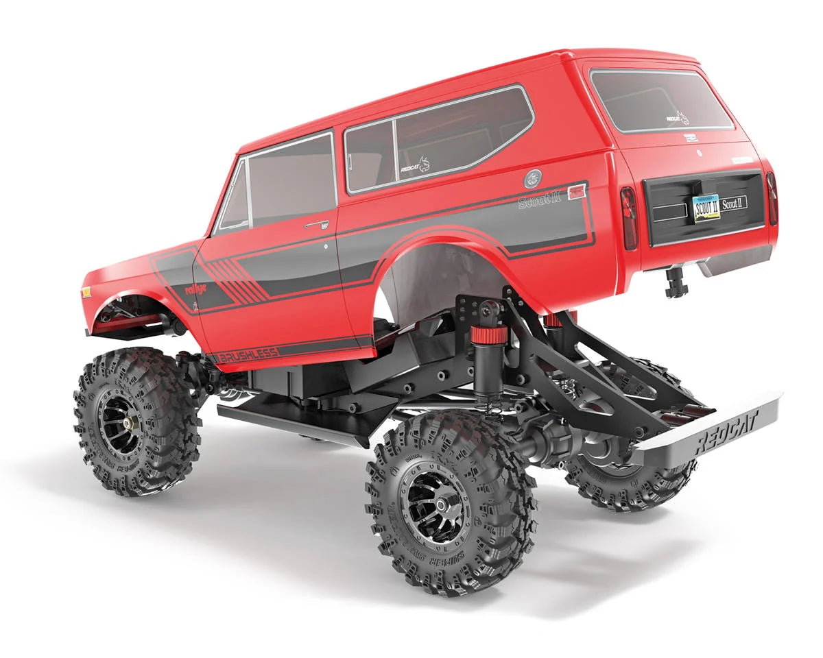 Redcat Ascent-18 International Scout II 1/18 4WD RTR Brushless Rock Crawler (Red) w/2.4GHz Radio, Battery & Charger