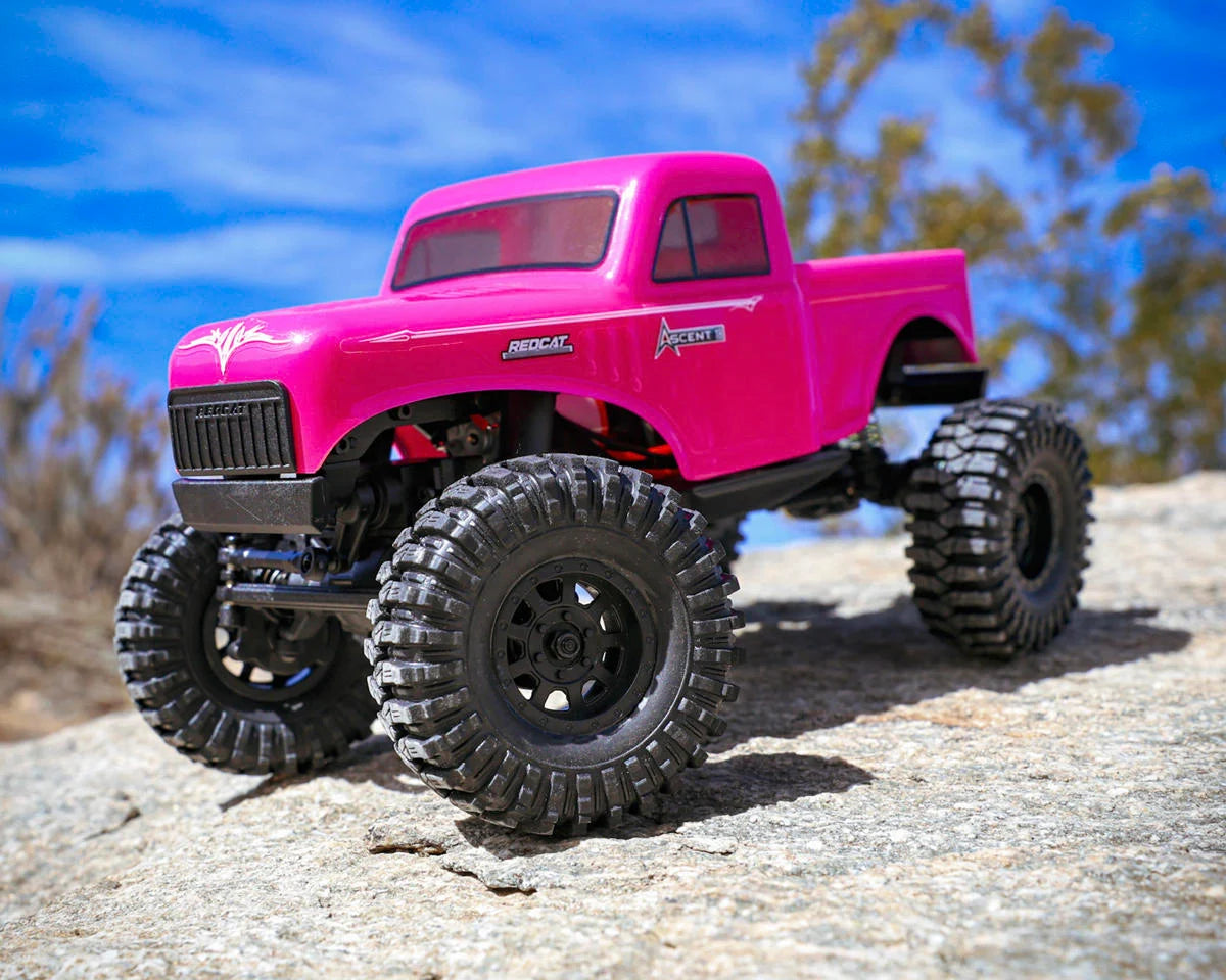 リアルヘッド　チュウズ Redcat Ascent-18 1/18 4WD RTR Brushed Rock Crawler (Pink)