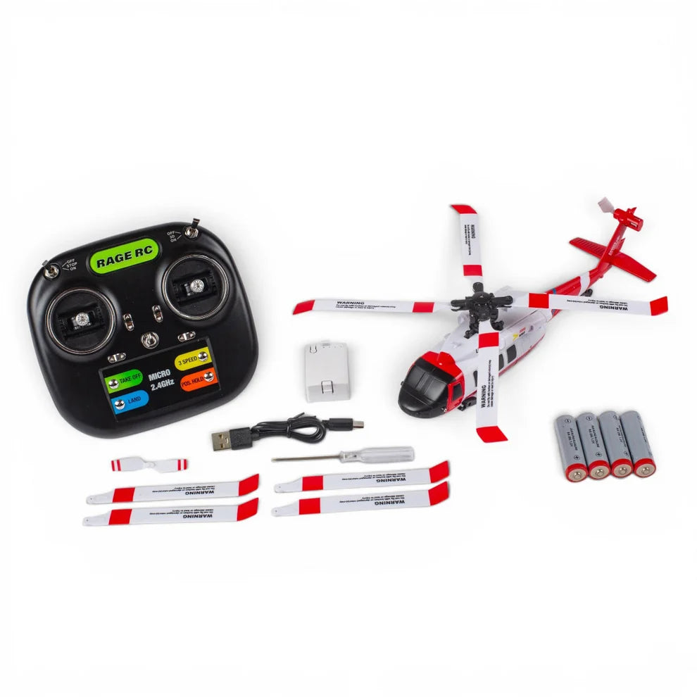 Rage RC Hero-Copter BL 4-Blade RTF Helicopter (Coast Guard)