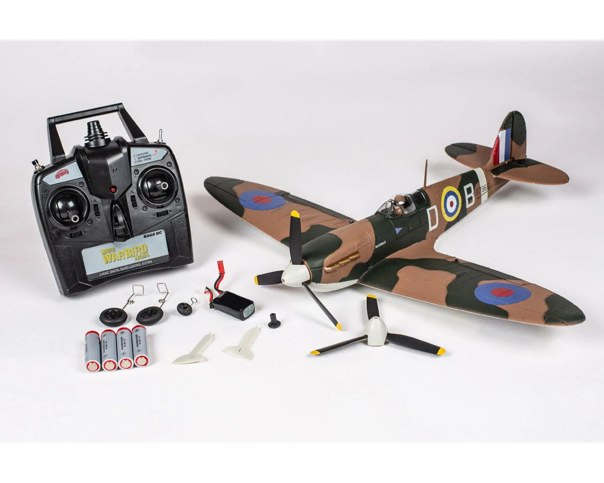 Rage RC RAF Spitfire Brushless Micro Warbird RTF Electric Airplane (500mm) w/Pass
