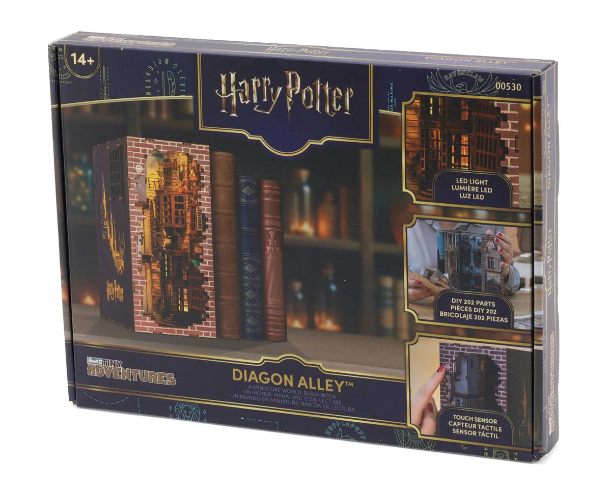 Revell Tiny Adventures Harry Potter™ "Diagon Alley™" 3D Wooden Book Nook Model Kit w/LED Lights