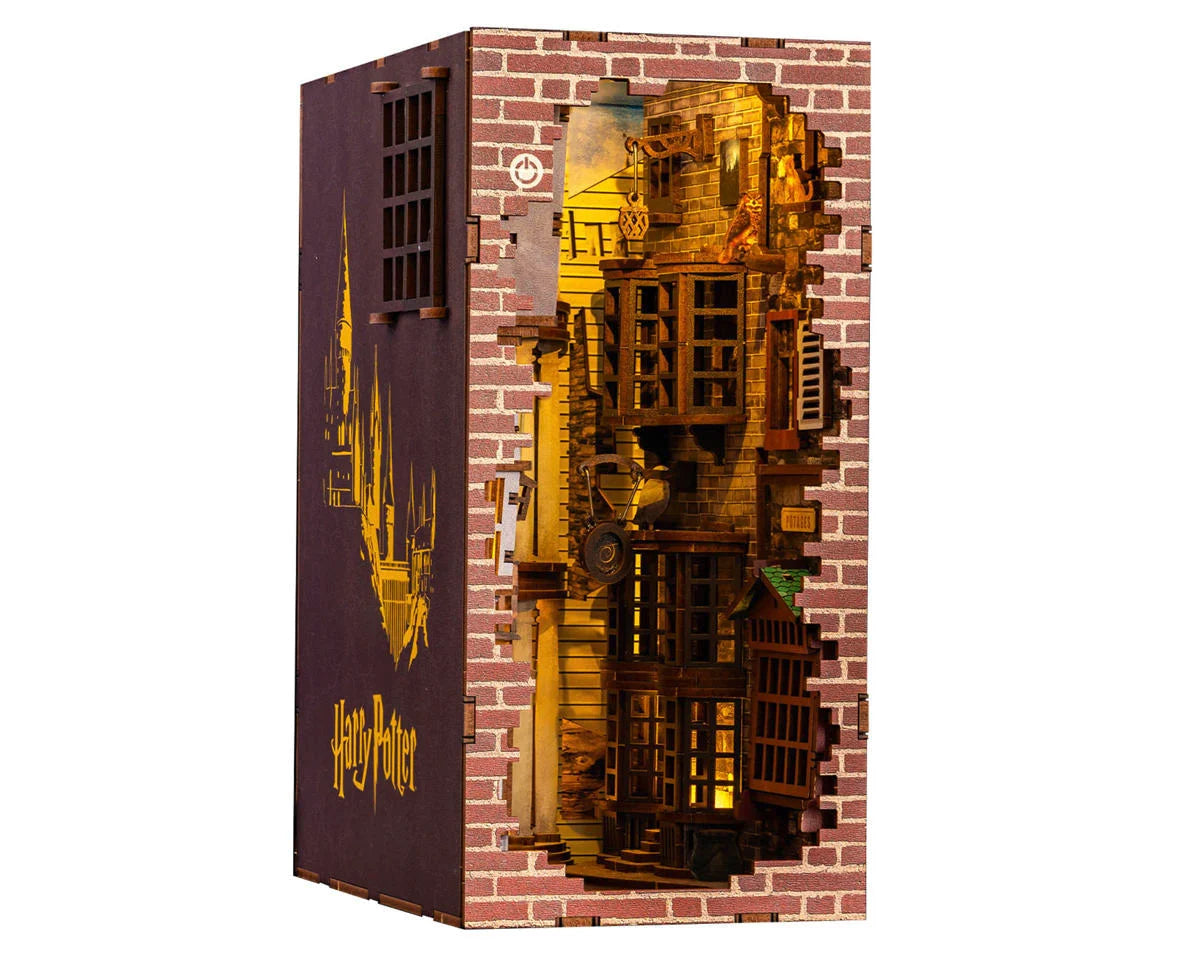 Revell Tiny Adventures Harry Potter™ "Diagon Alley™" 3D Wooden Book Nook Model Kit w/LED Lights