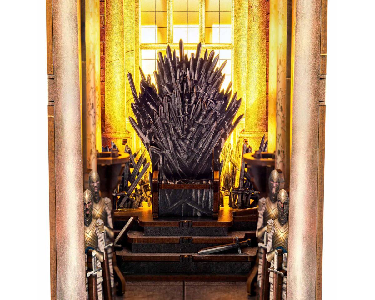 Revell Tiny Adventures Game of Thrones House of the Dragon "Iron Throne" 3D Wooden Book Nook Model Kit w/LED Lights