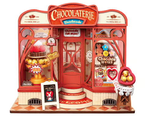 Robotime Rolife Mini Store Sweet Chocolate Shop DIY Miniature 3D Wooden Model Kit