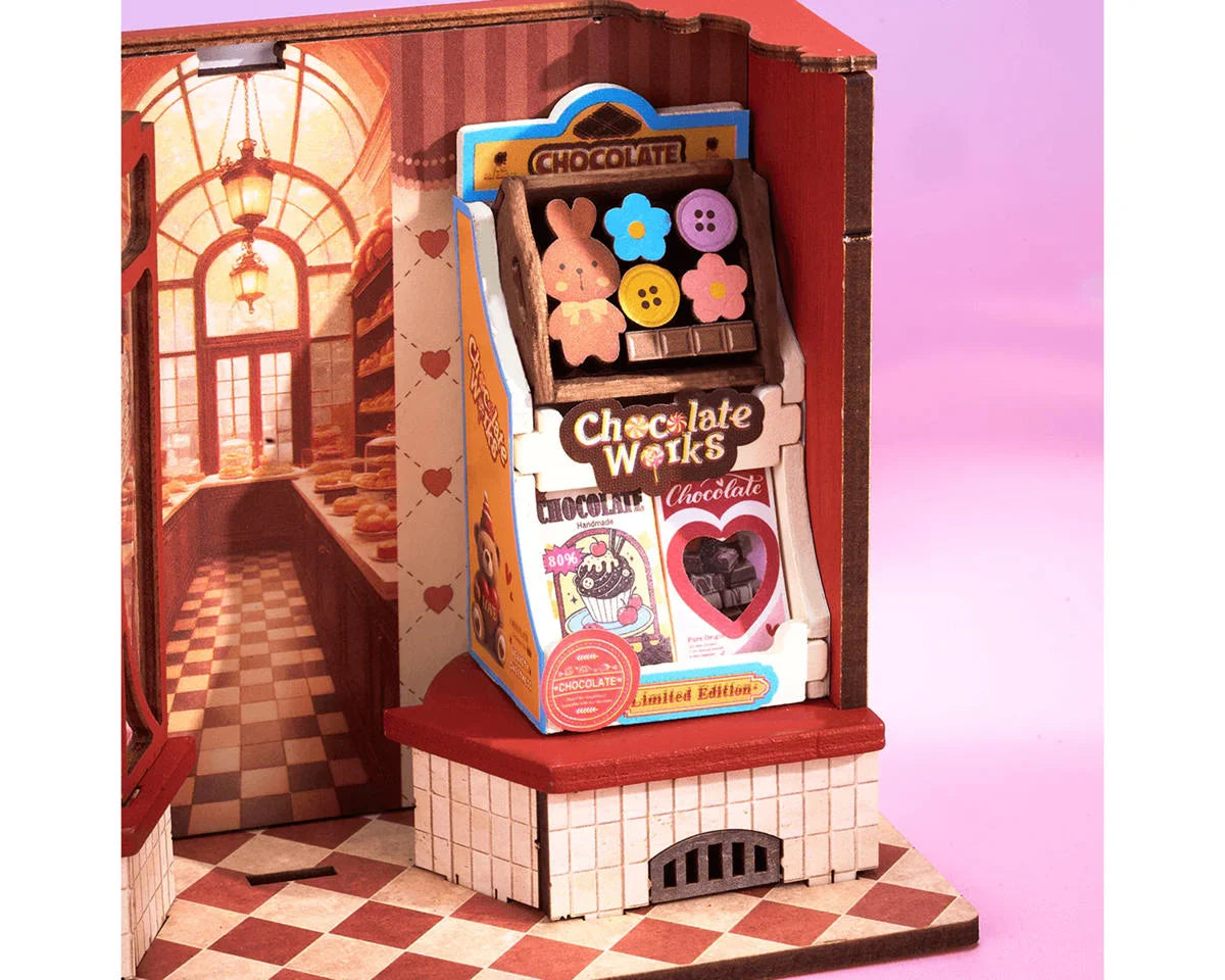 Robotime Rolife Mini Store Sweet Chocolate Shop DIY Miniature 3D Wooden Model Kit