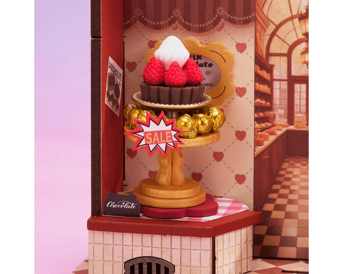 Robotime Rolife Mini Store Sweet Chocolate Shop DIY Miniature 3D Wooden Model Kit