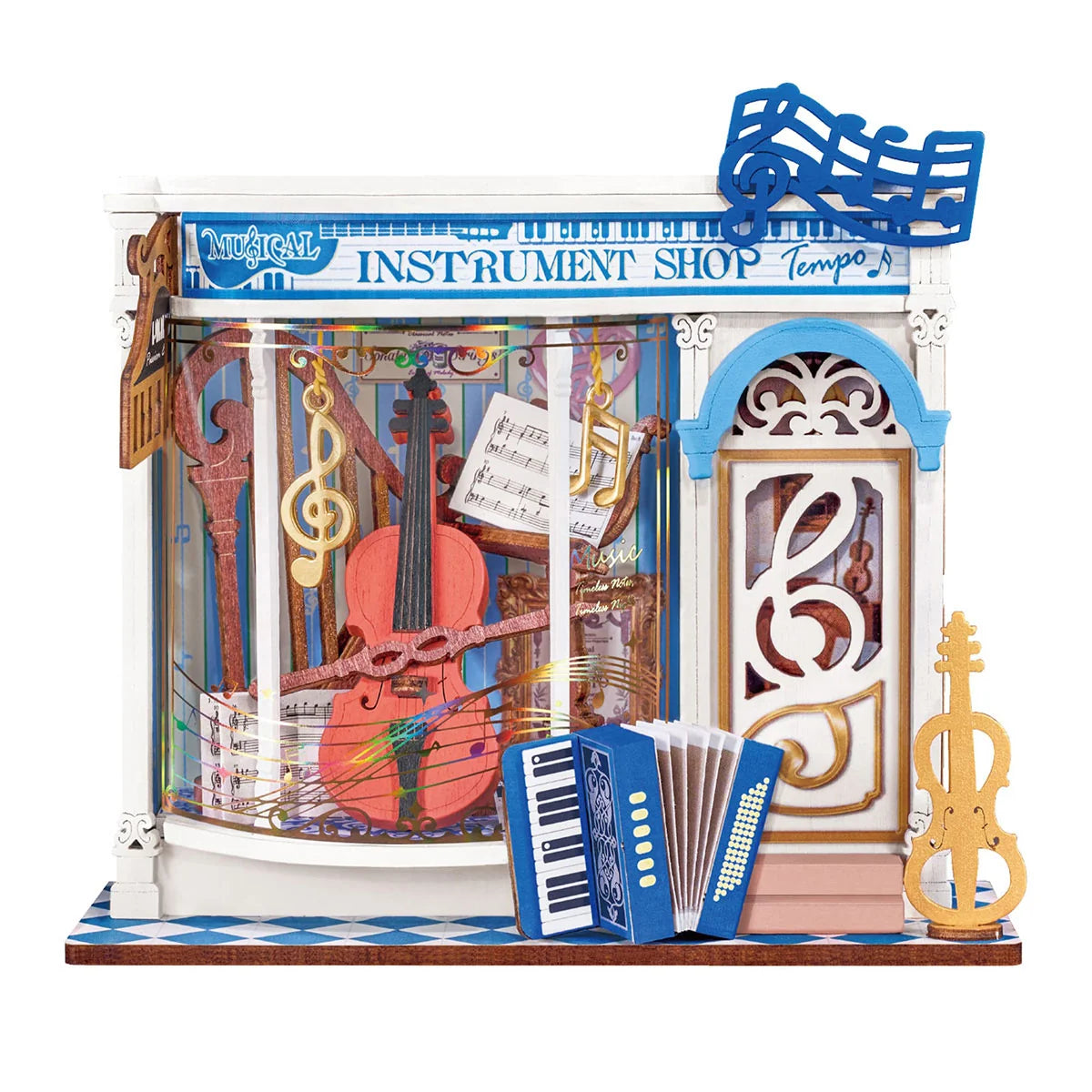 Rolife Melody Instrument Shop Super Mini House - Musical Miniature Scene