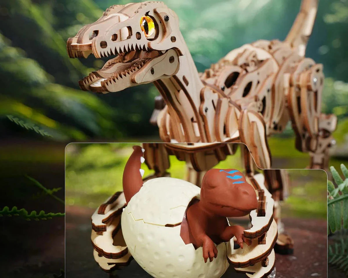 Robotime ROKR Velociraptor Mechanical DIY Miniature 3D Wooden Model Kit