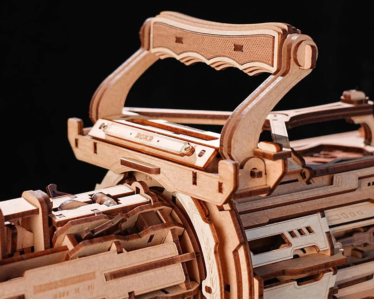 Robotime Rotating Barrel Machine Gun DIY Miniature 3D Wooden Model Kit