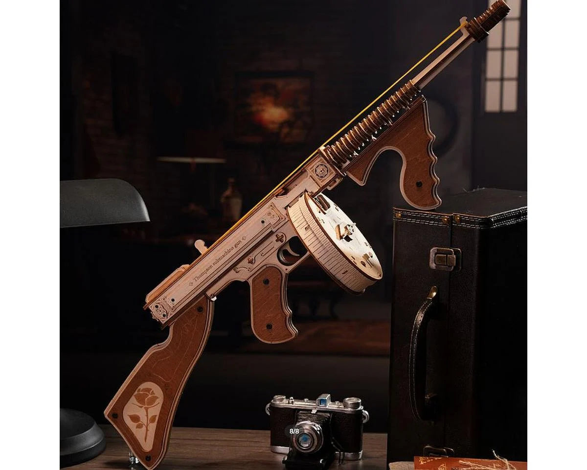 Robotime Submachine Rubber Band Gun Assembly Kit