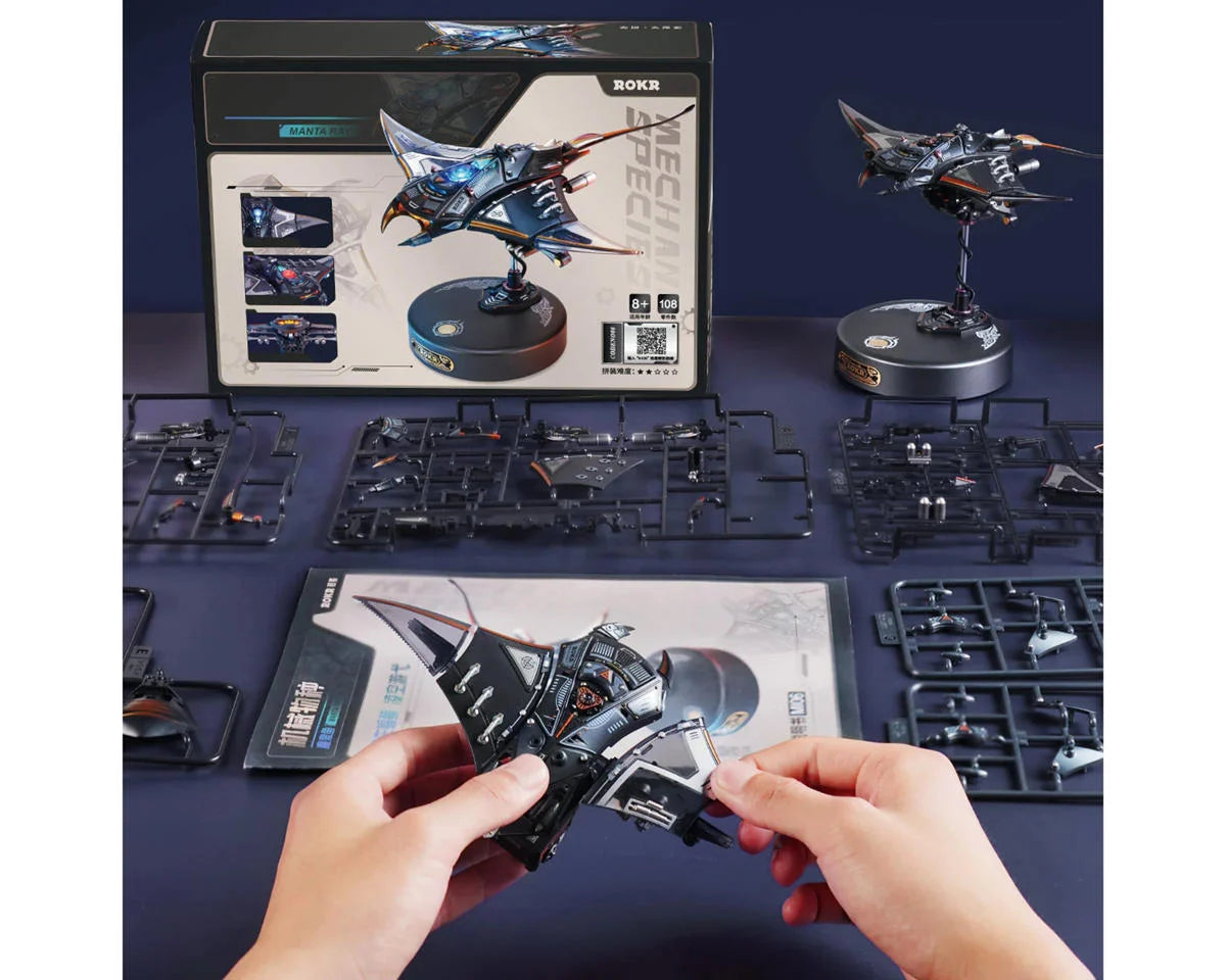 Robotime ROKR Manta Ray Mechanical DIY Miniature 3D Plastic Model Kit