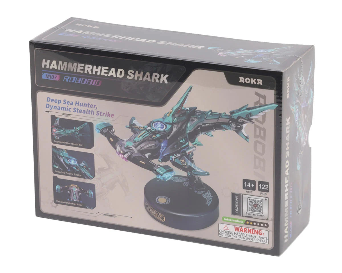 Robotime ROKR Robobio Hammerhead Shark Mechanical DIY Miniature 3D Plastic Model Kit