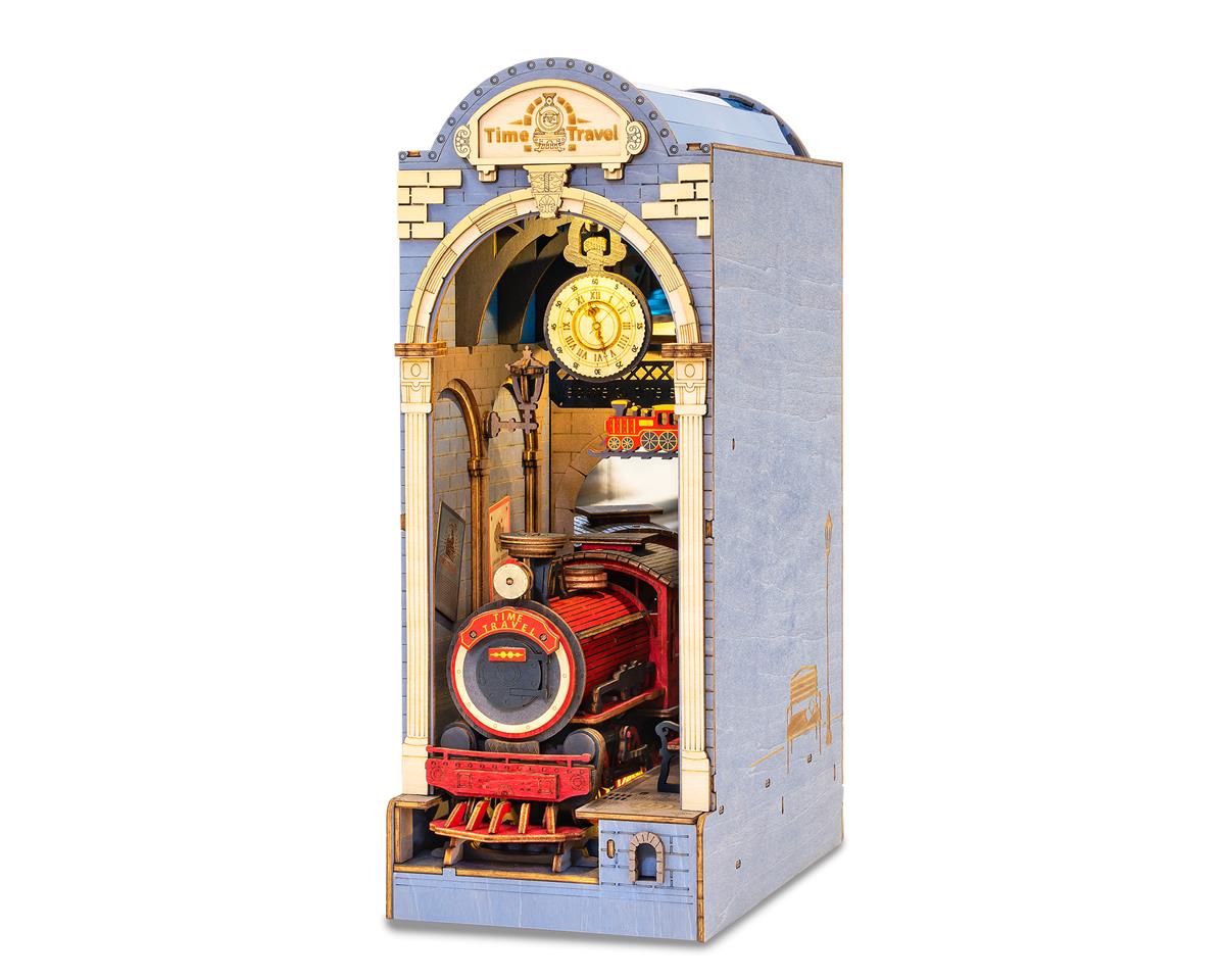 Robotime Rolife 3D Wooden Time Travel DIY Book Nook Shelf Insert kit