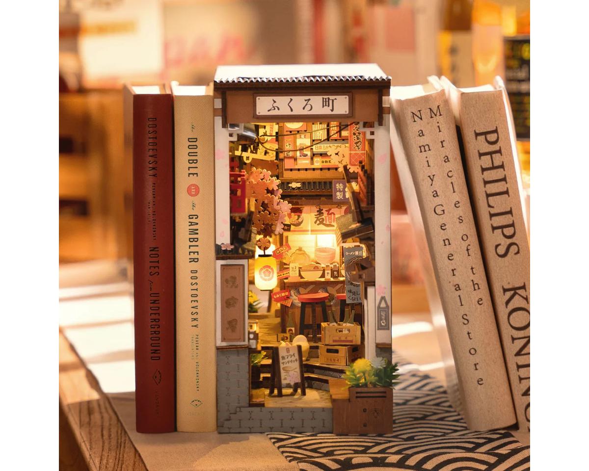 Rolife Sakura Wine Alley DIY Book Nook Shelf Insert Kit