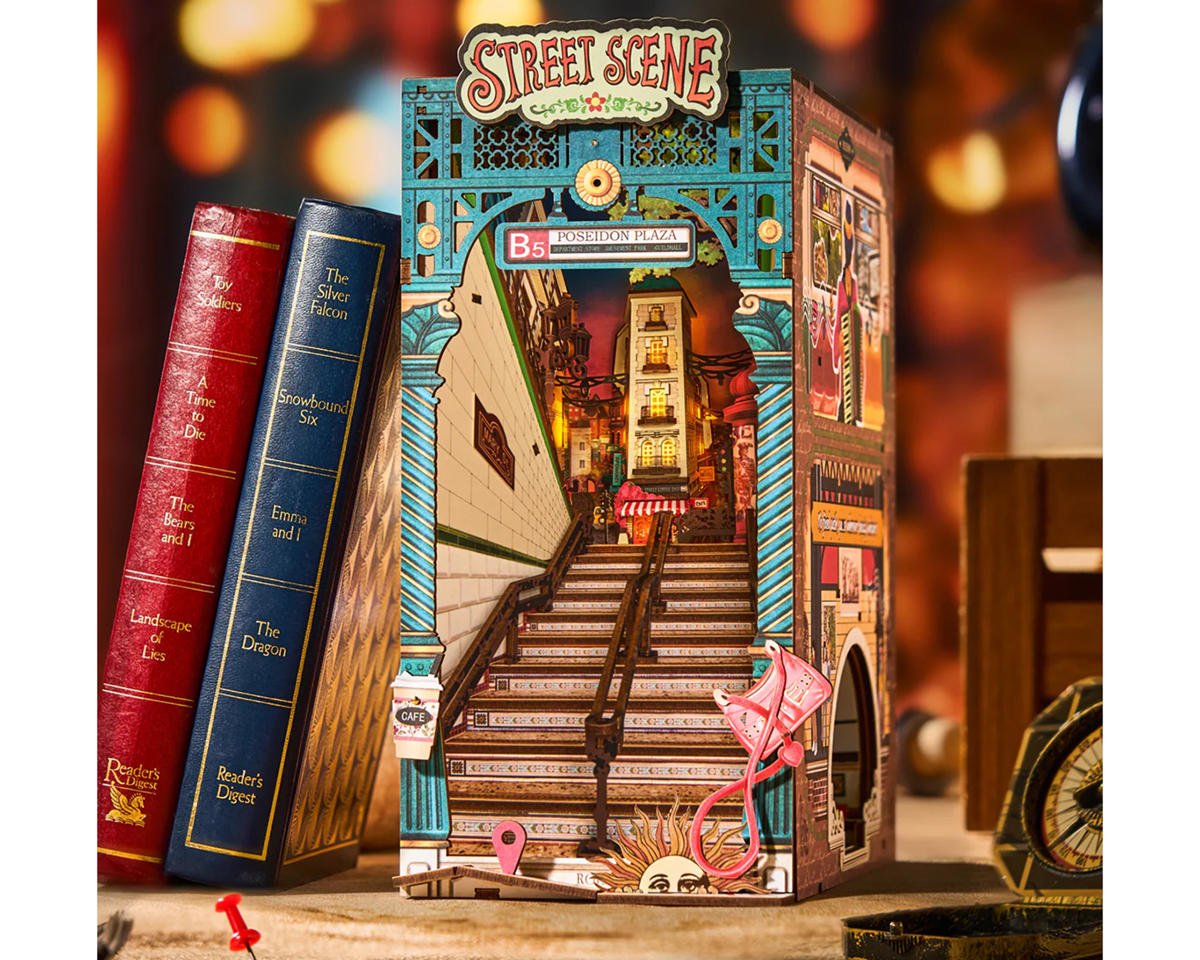 Rolife Street Scene DIY Book Nook Shelf Insert Kit