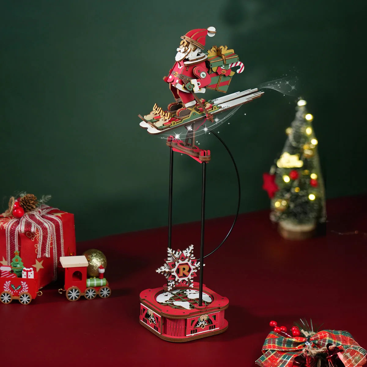 Robotime ROKR Santa on Skis Pendulum