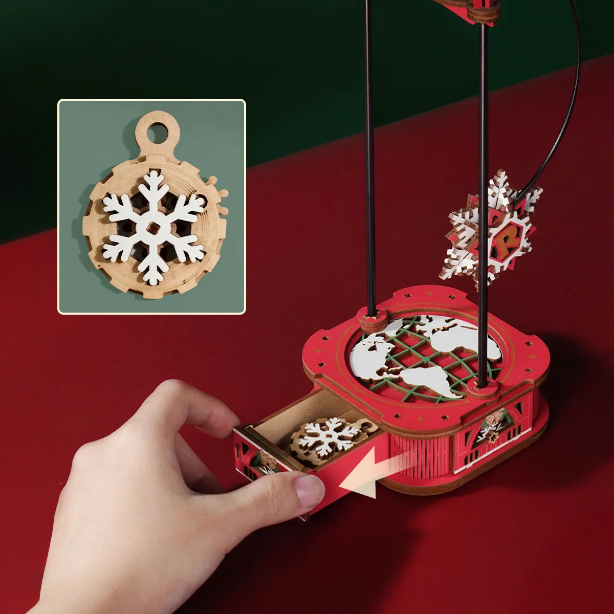 Robotime ROKR Santa on Skis Pendulum