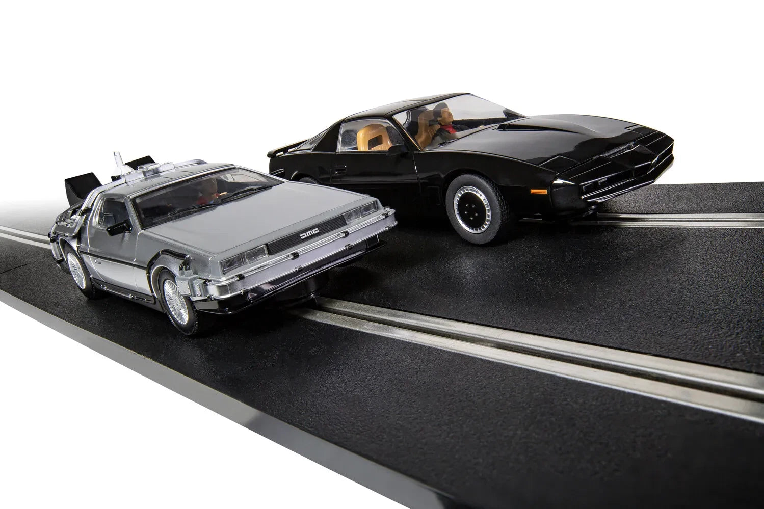 Scalextric 1980s TV Back to the Future vs. Knight Rider Slot Car Racing Track Set