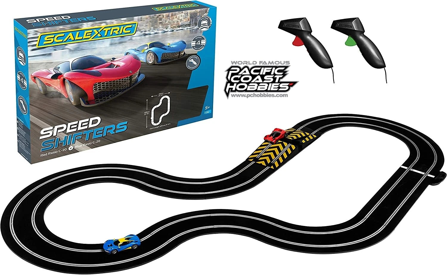 Scalextric Speed Shifters 1:32 Analog Slot Car Race Track Set