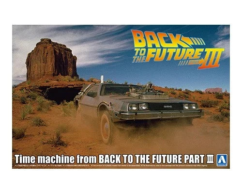 Aoshima 1/24 Back to the Future Part III DeLorean Plastic Model Kit