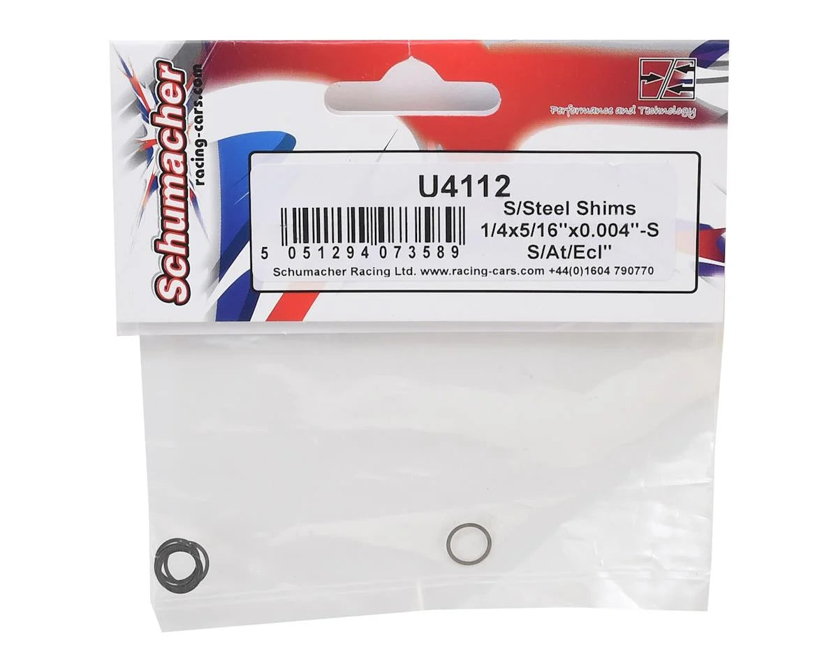 Schumacher 1/4x5/16"x0.004" SS/Atom/Eclipse Steel Shims (8)