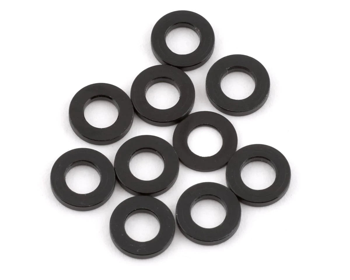 Schumacher 3mm Alloy Washers (Black) (10) (1.00mm)
