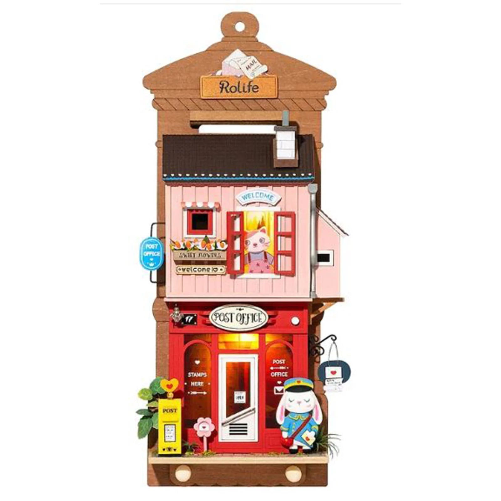 Rolife Love Post Office DIY Wall Hanging Miniatures Kit