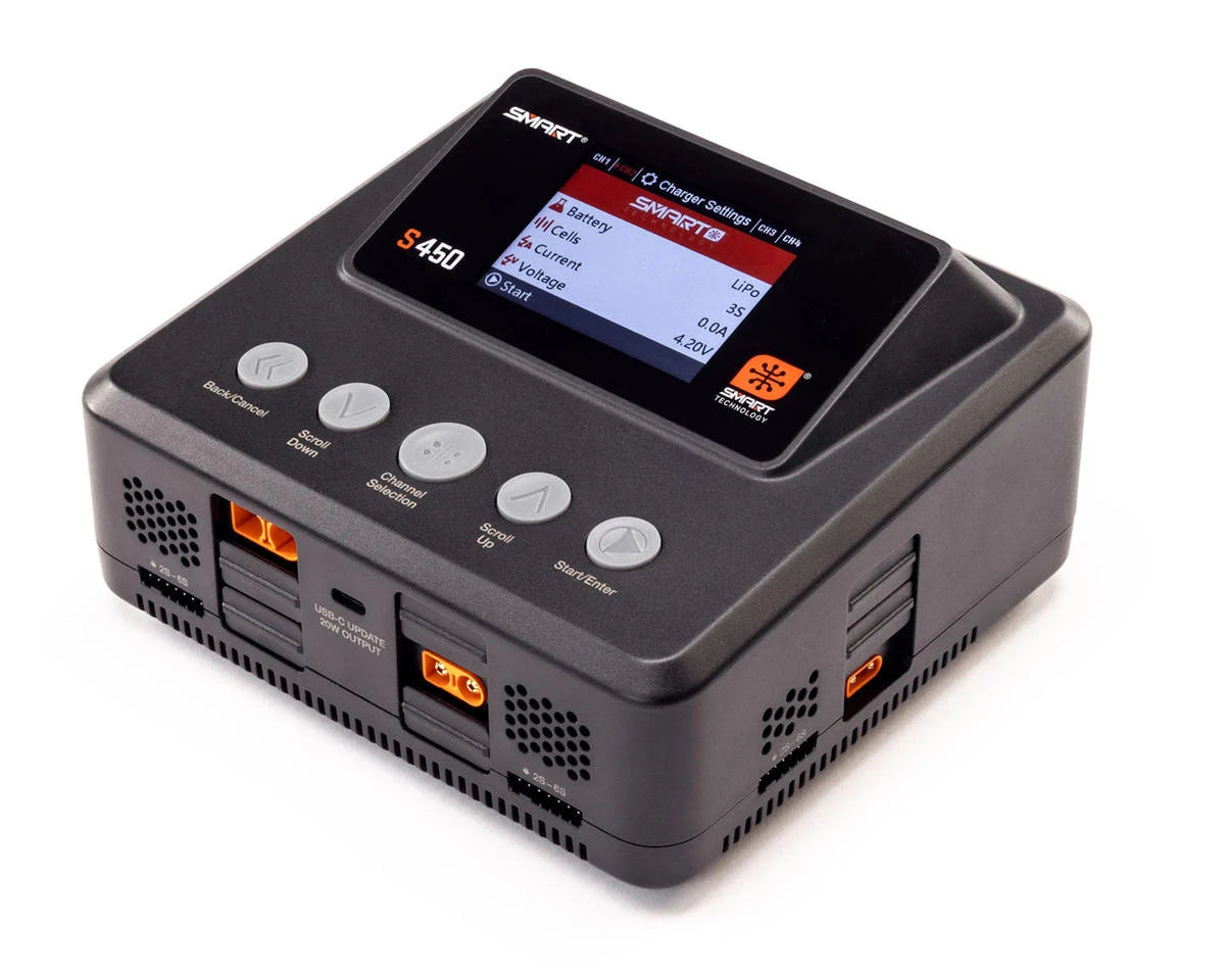 Spektrum RC S450 G2 Quad Smart LiPo Battery Charger (6S/10A/DC-400W/AC-200W)