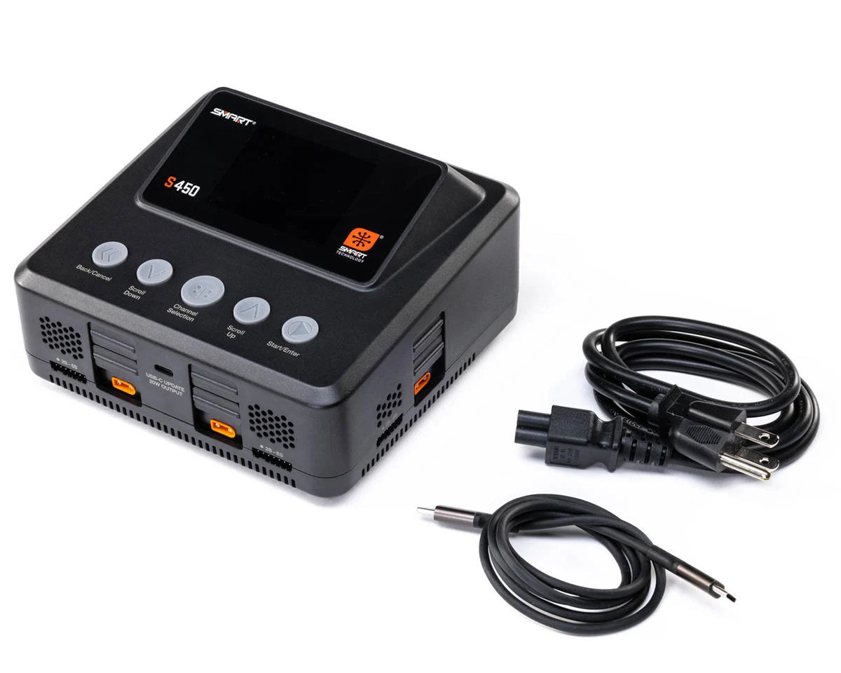 Spektrum RC S450 G2 Quad Smart LiPo Battery Charger (6S/10A/DC-400W/AC-200W)
