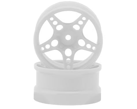 24K RC Technology 1/10 R-Fighter Drift Wheels (White) (2) (6mm Offset) w/12mm Hex