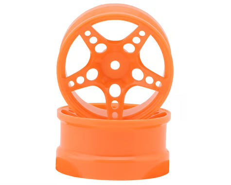 24K RC Technology 1/10 R-Fighter Drift Wheels (Orange) (2) (6mm Offset) w/12mm Hex