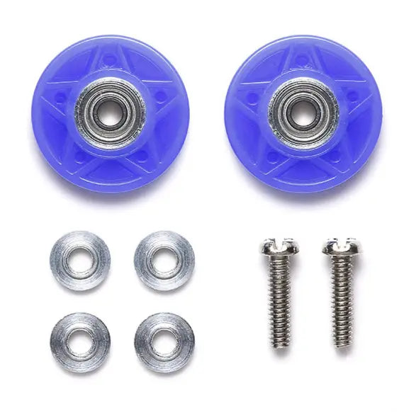Tamiya JR 13mm Ball Bearing Type Plastic Rollers (Blue)