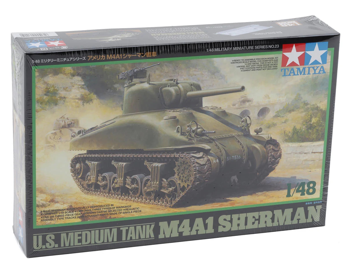 Tamiya 1/48 US M4A1 Sherman Tank Model Kit