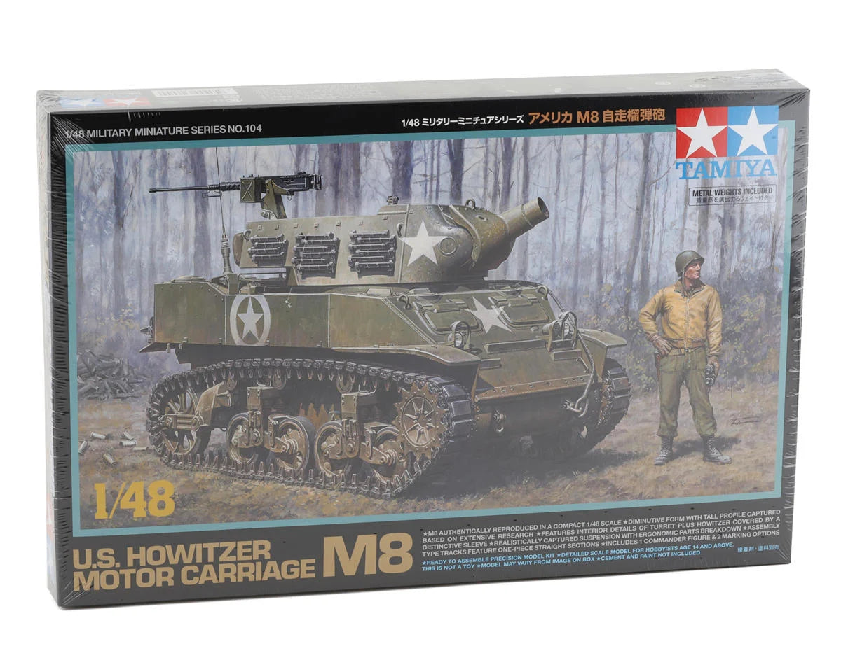 Tamiya 1/48 U.S. Howitzer Carriage M8 Tank Model Kit