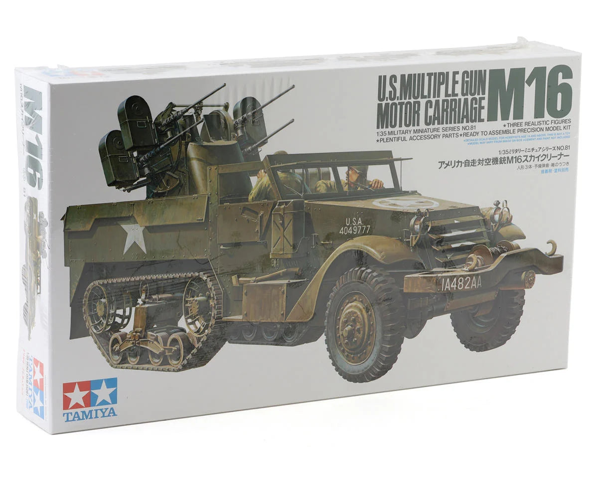 Tamiya 1/35 U.S. Multiple Gun Motor Carriage M16 Plastic Model Kit (Limited Production Re-Issue)