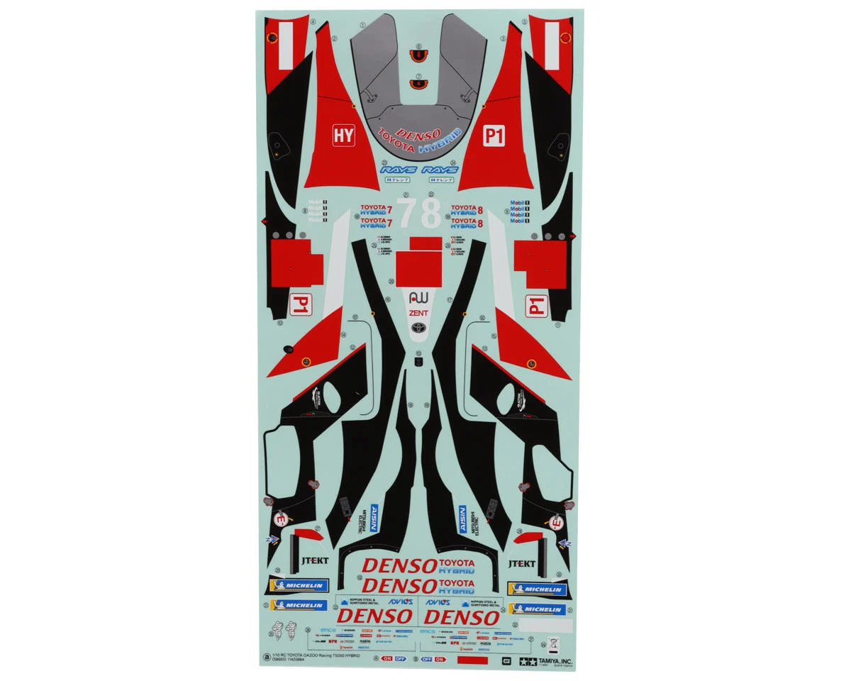 Tamiya Toyota Gazoo TS050 Hybrid Race Car Body Set (Clear)