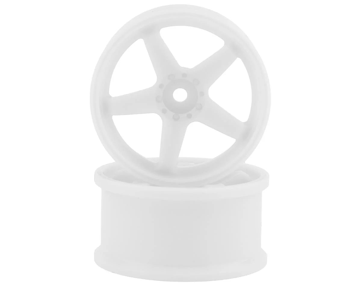 Topline N Model V3 Super High Traction Drift Wheels (White) (2) (8mm Offset) w/12mm Hex