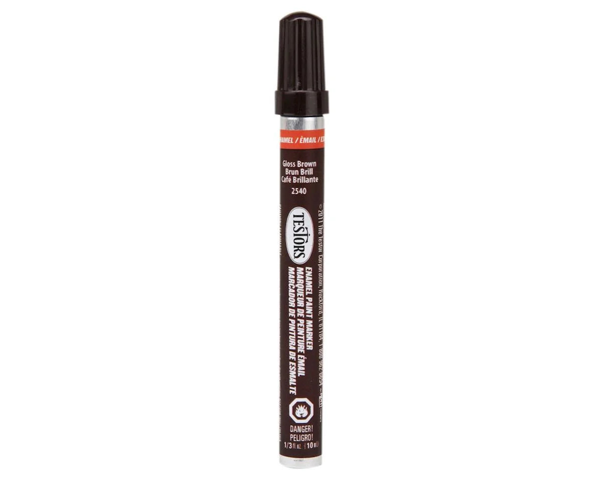 Testors 1/3oz. Tube Enamel Paint Marker (Gloss Brown)